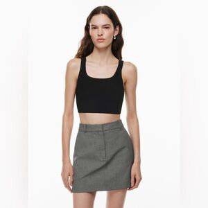Aritzia Babaton Sculpt Knit Squareneck Cropped Tank